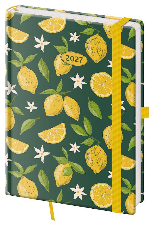 Týdenní diář A5 Vario Lemons s gumičkou