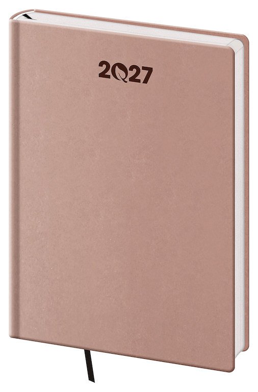 PRINT CLASSIC (matná koženka) - Týdenní diář A5 ECO Almond
