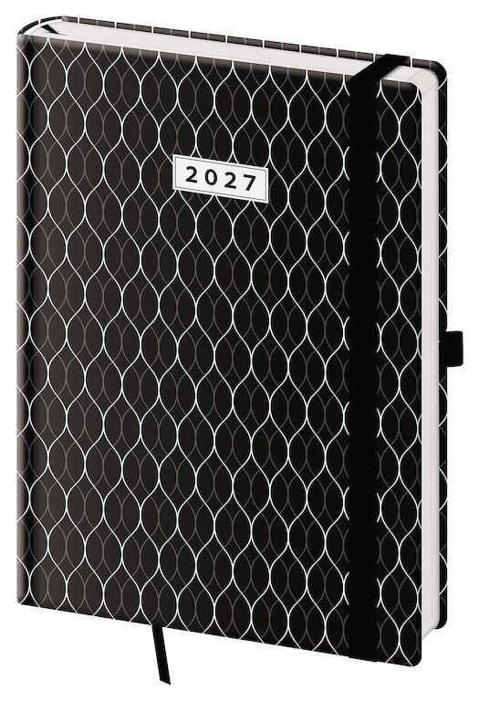 PRINT CLASSIC (matná koženka) - Týdenní diář A5 Vario Nexus s gumičkou