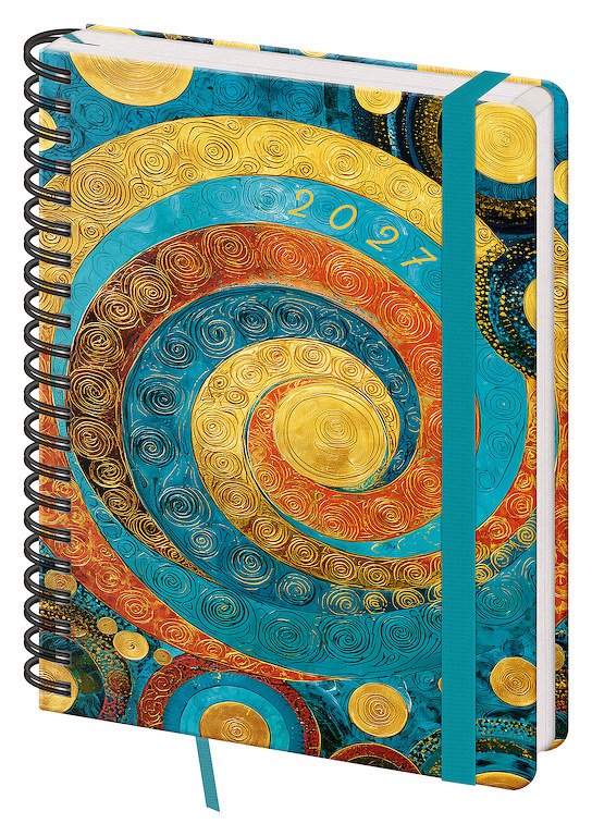 PRINT CLASSIC (matná koženka) - Týdenní diář B6 Twin Spiral