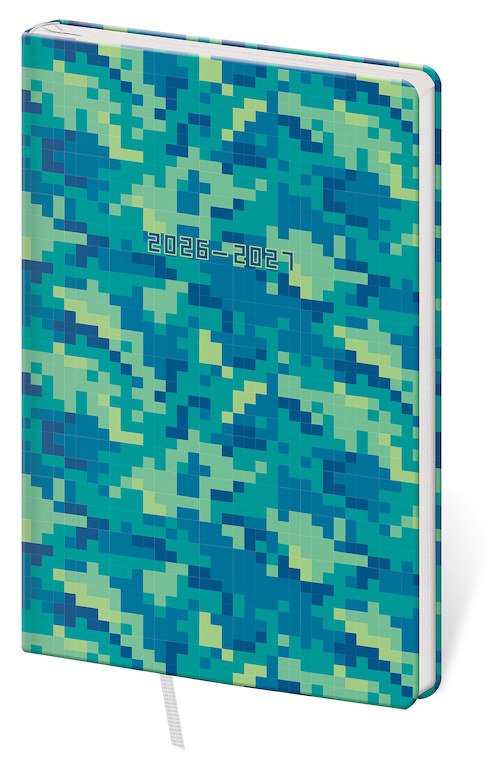 Kapesní diáře Napoli - Školní diář STUDENT Pixel Quest 2026/27 - české kalendárium