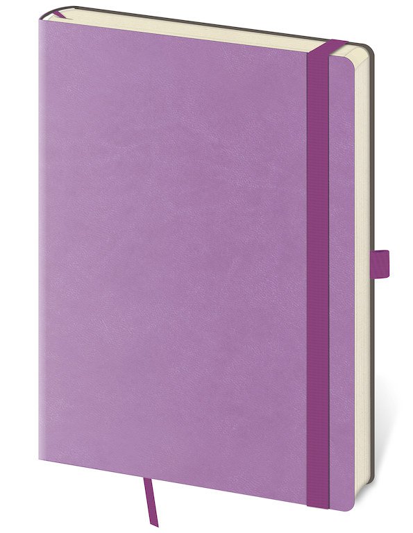 Zápisníky Black +, Double + - Tečkovaný zápisník Flexies L Violet (čtverečkovaný)