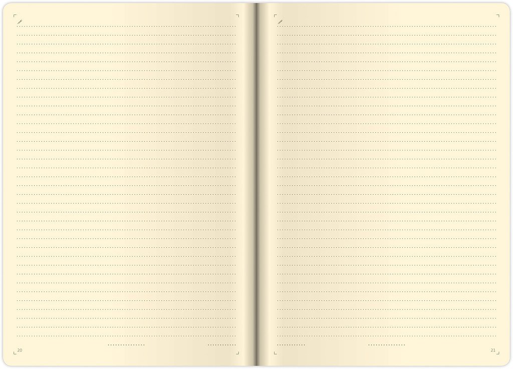 Mit Gummiband - Notizbuch Flexies L liniert braun