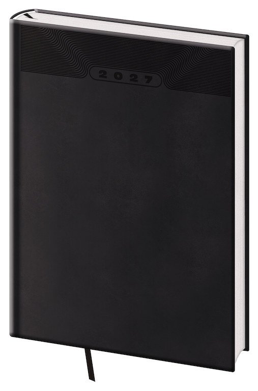 PRINT CLASSIC (matná koženka) - Týdenní diář B5 Print Classic černý