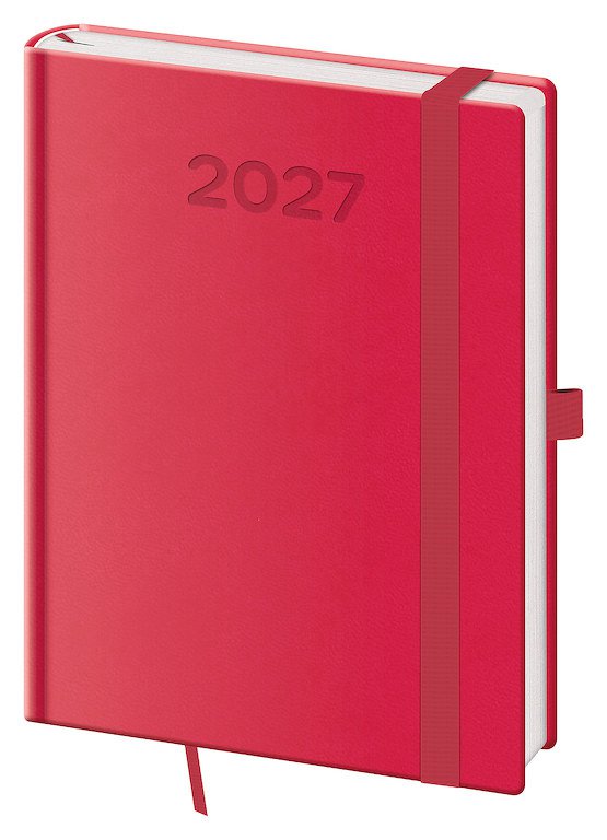 Diáře 2027, plánovací diáře - Týdenní diář B6 Print Pop malinový