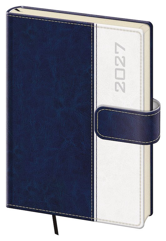 Diáře 2027, plánovací diáře - Týdenní diář A5 Classic s magnetem modrý