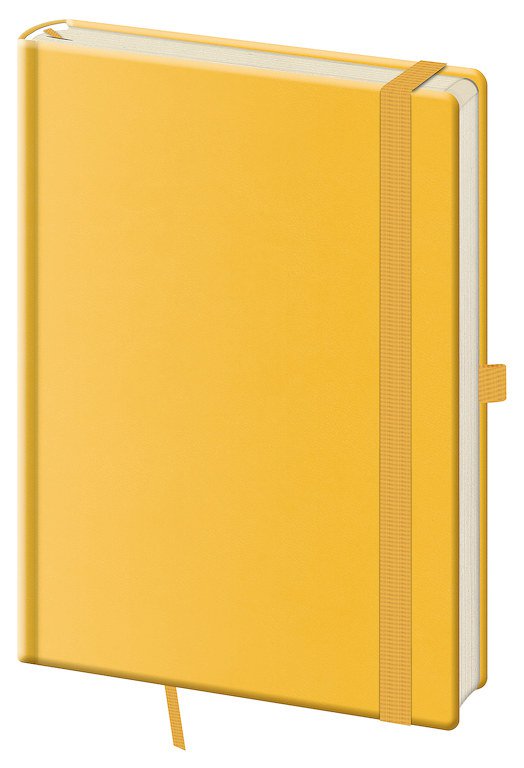 Mit Gummiband - Notizbuch Print Pop L liniert Yellow