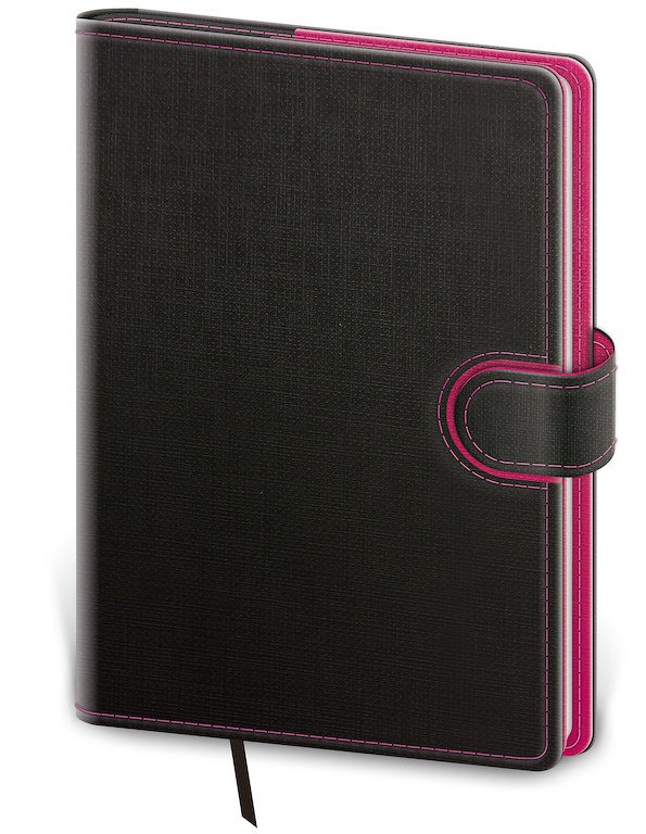 Flip - Notebook Flip L lined anthracite/magenta
