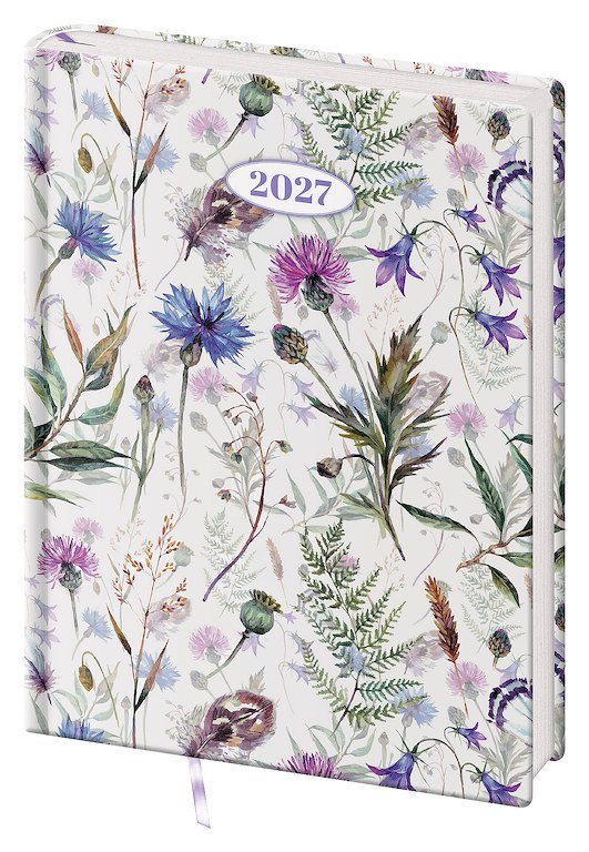PRINT CLASSIC (matná koženka) - Týdenní diář B6 Vario Lyra Meadow