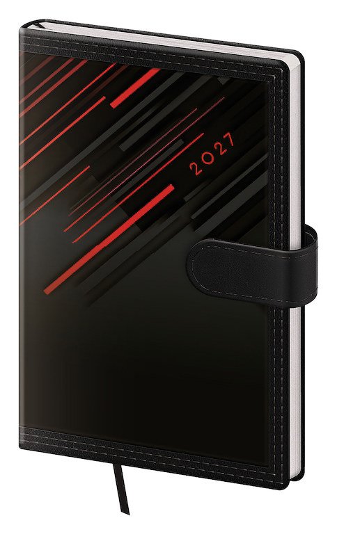 Kapesní diáře Napoli - Kapesní diář A6 Tone s magnetem červený