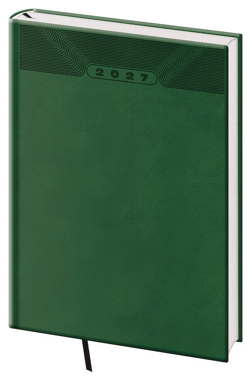 PRINT CLASSIC (matná koženka) - Týdenní diář B5 Print Classic zelený