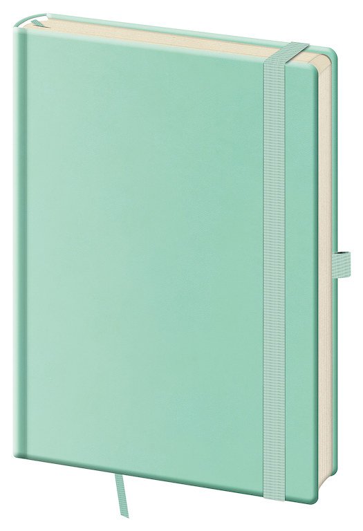 Zápisníky Black +, Double + - Tečkovaný zápisník Print Pop L Light green (čtverečkovaný)