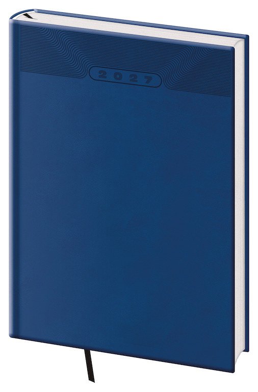 PRINT CLASSIC (matná koženka) - Týdenní diář A5 Print Classic modrý
