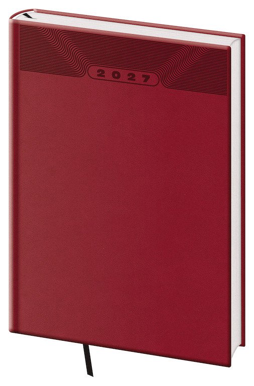 Týdenní diář B5 Print Classic angl. červený
