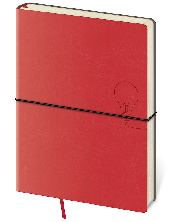 Notizbücher - Notizbuch Flexio L punkraster Red