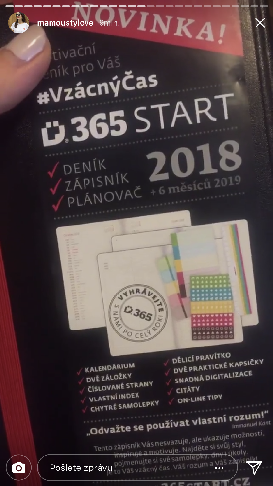 motivační deník 365 start s věnováním